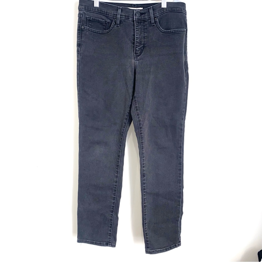 LEVIS $70 Womens 30 Gray 312 Shaping Slim Straight Stretch Jeans RR4